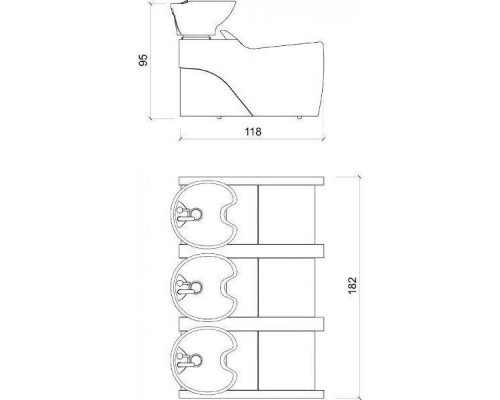 Мойка парикмахерская FLATIRON 3P